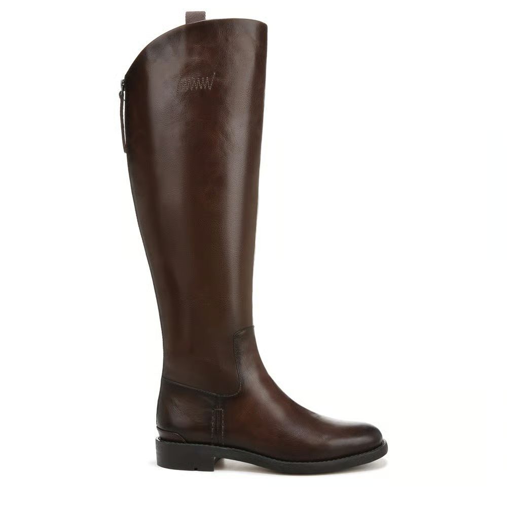 Franco Sarto Meyer Knee High Dark Brown Leather Riding Boots Sz 9 / 40 - Picture 2 of 8